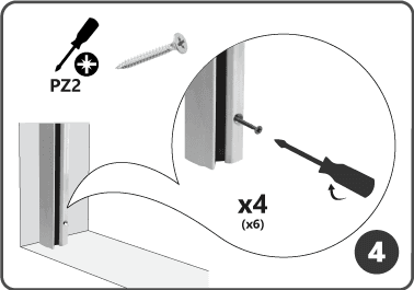 B4 Rullo sieta uzstādīšana